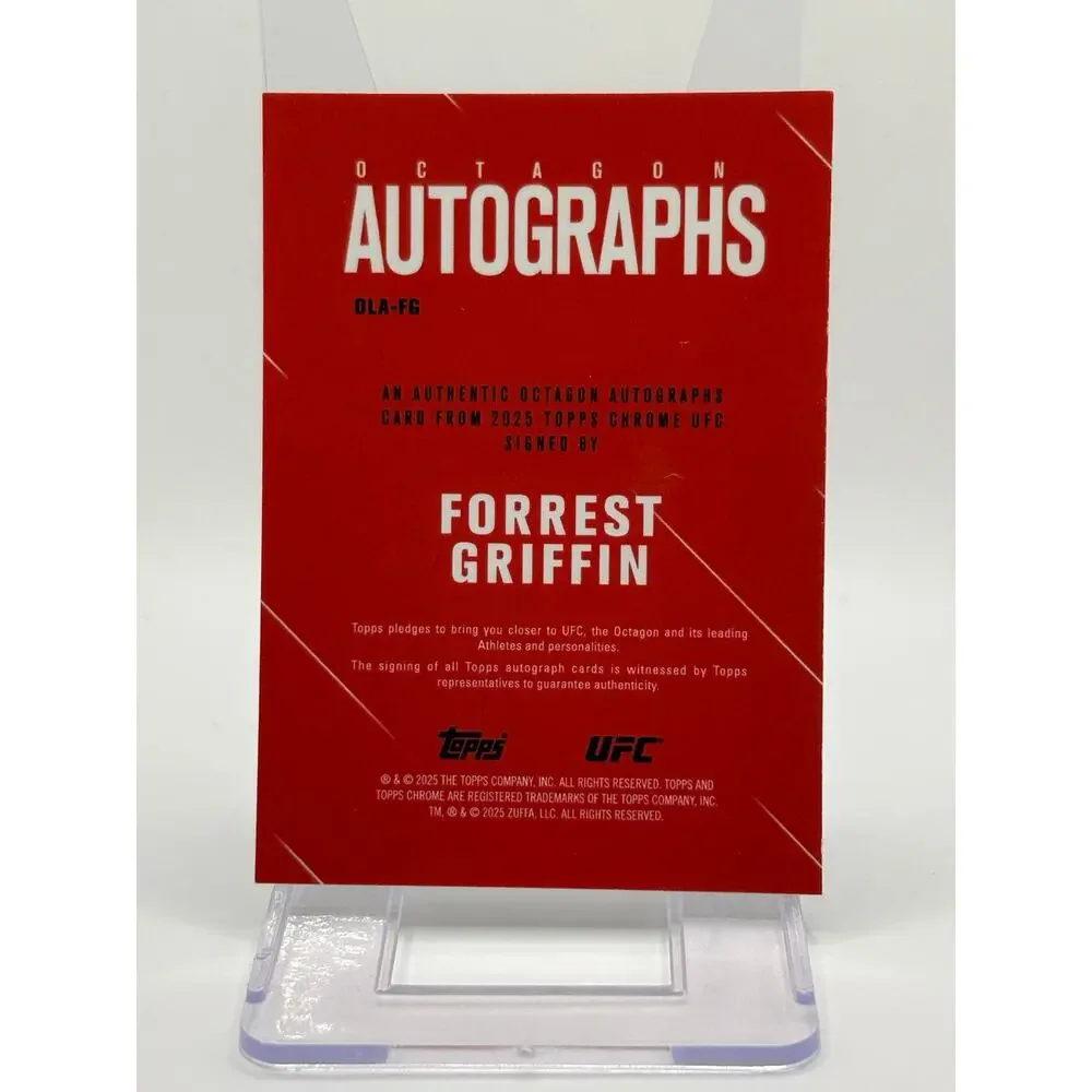 2025 Topps Chrome UFC Forrest Griffin Octagon Gold Geometric Auto 28/50 SP